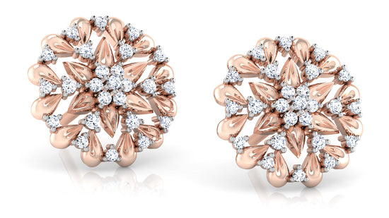 Flower Rich Diamond Earrings