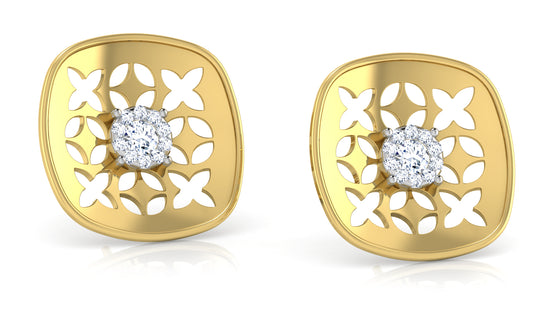 Stencil Beauty Diamond Earrings