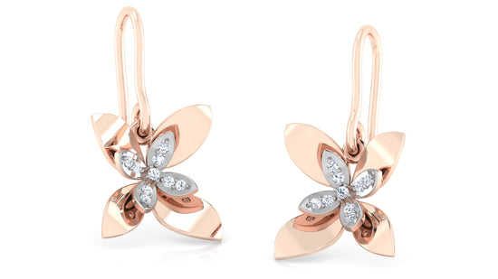 Floret Charm Diamond Earrings