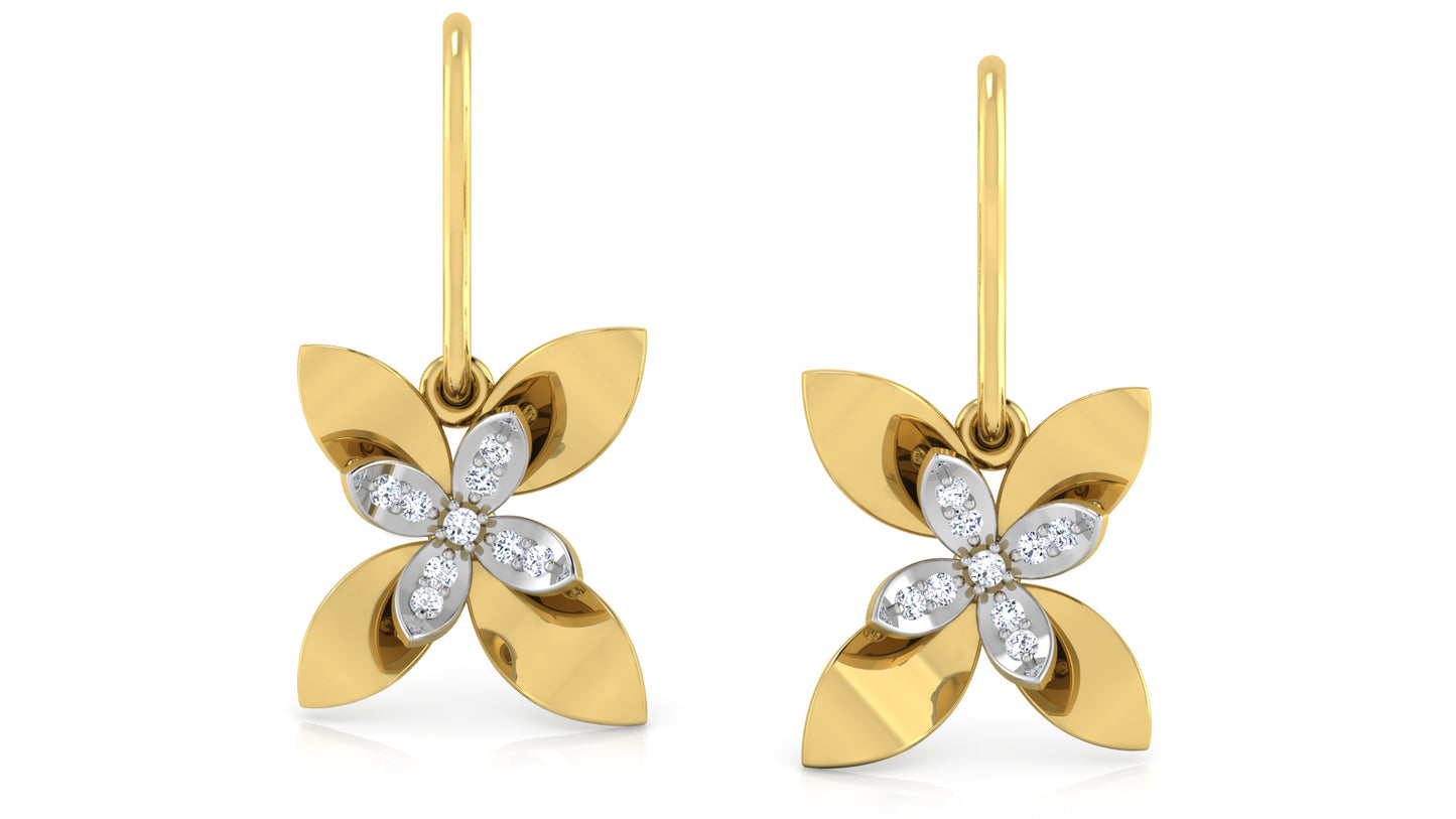 Floret Charm Diamond Earrings