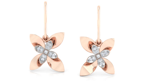 Floret Charm Diamond Earrings