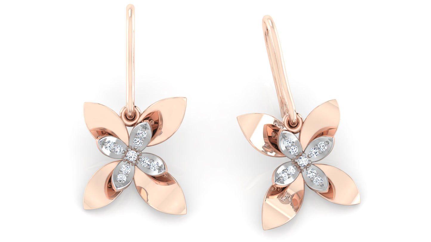 Floret Charm Diamond Earrings