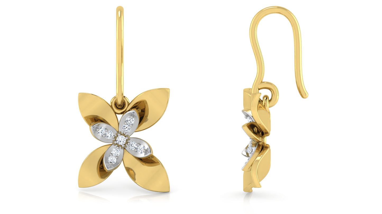 Floret Charm Diamond Earrings