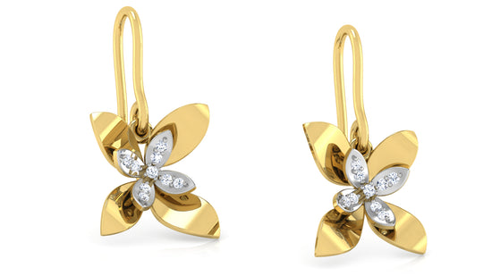 Floret Charm Diamond Earrings