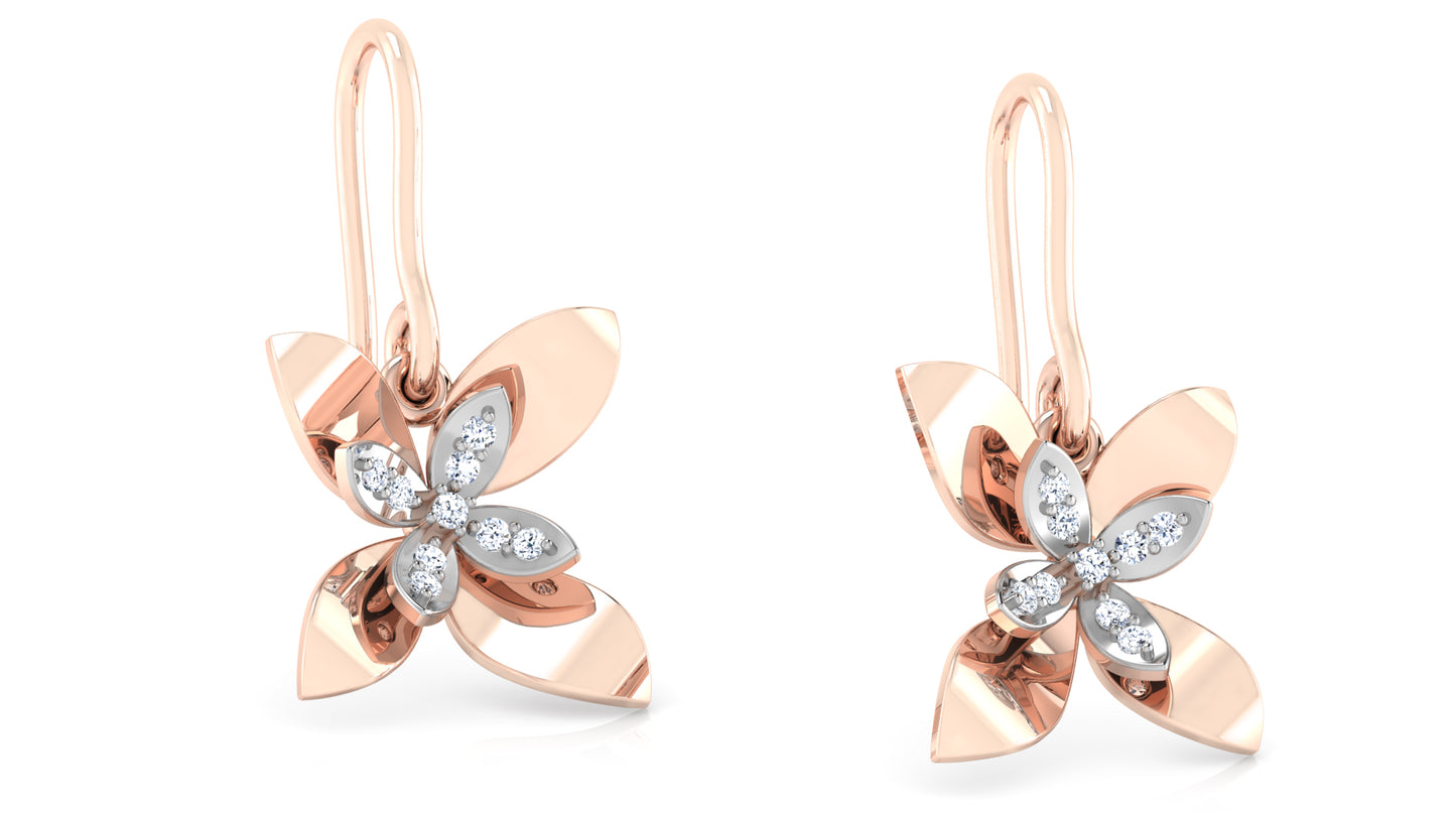 Floret Charm Diamond Earrings