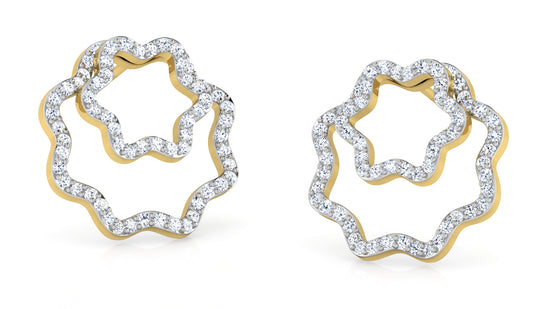 Sea Waves Diamond Earrings