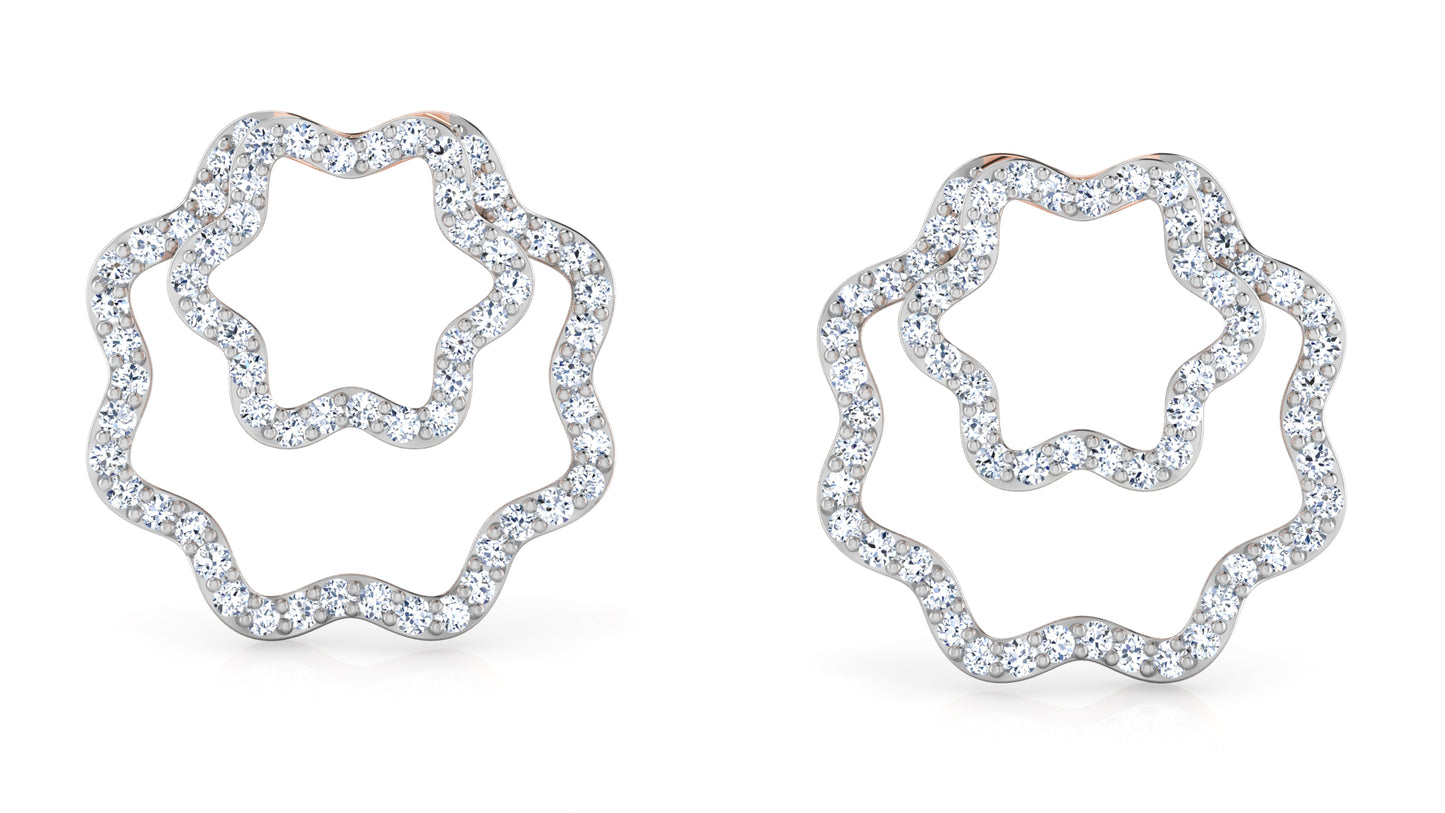 Sea Waves Diamond Earrings