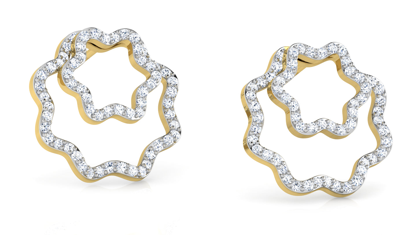 Sea Waves Diamond Earrings