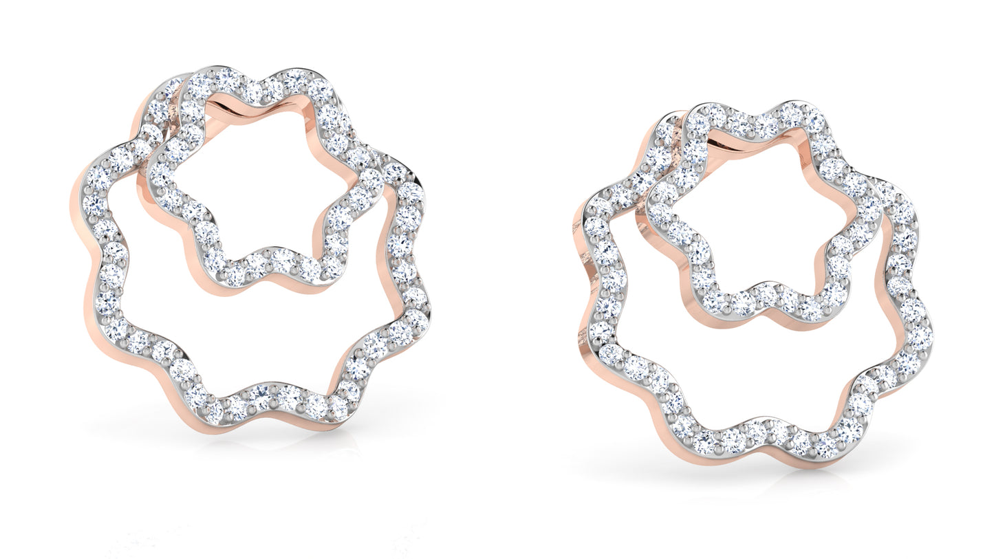 Sea Waves Diamond Earrings