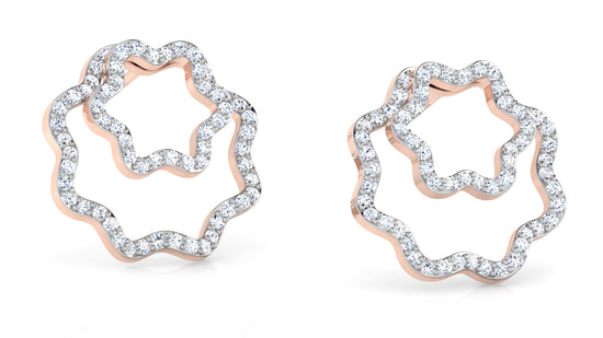 Sea Waves Diamond Earrings