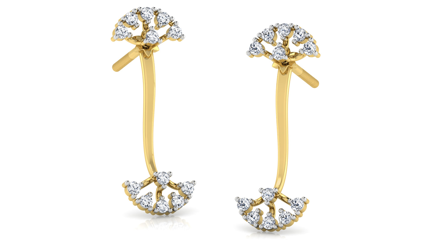 Double Crown Diamond Earrings