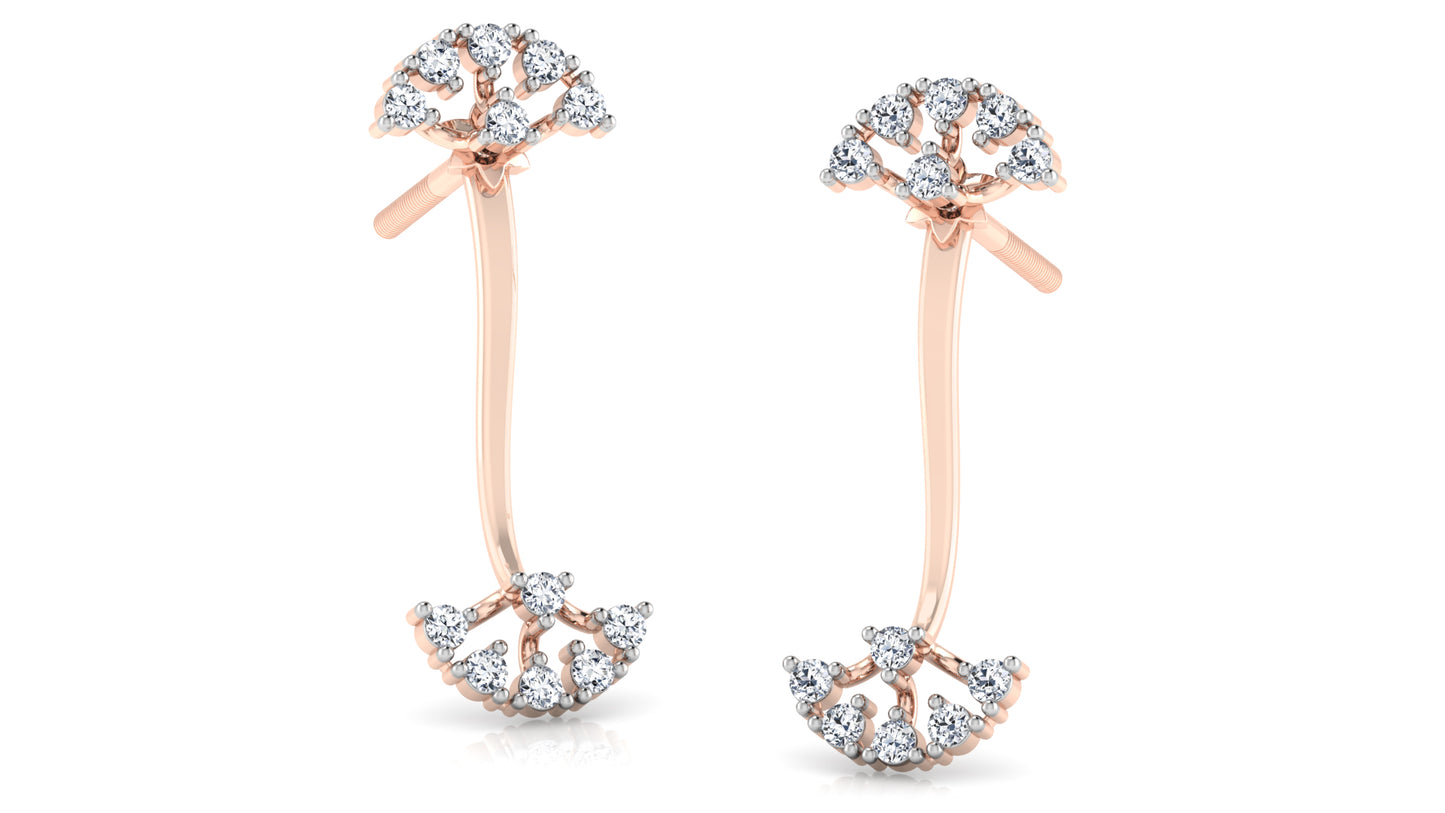 Double Crown Diamond Earrings