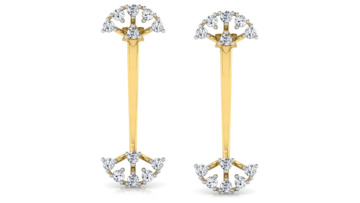 Double Crown Diamond Earrings