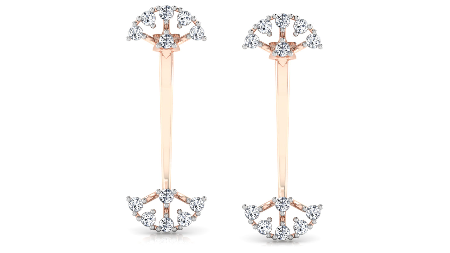 Double Crown Diamond Earrings