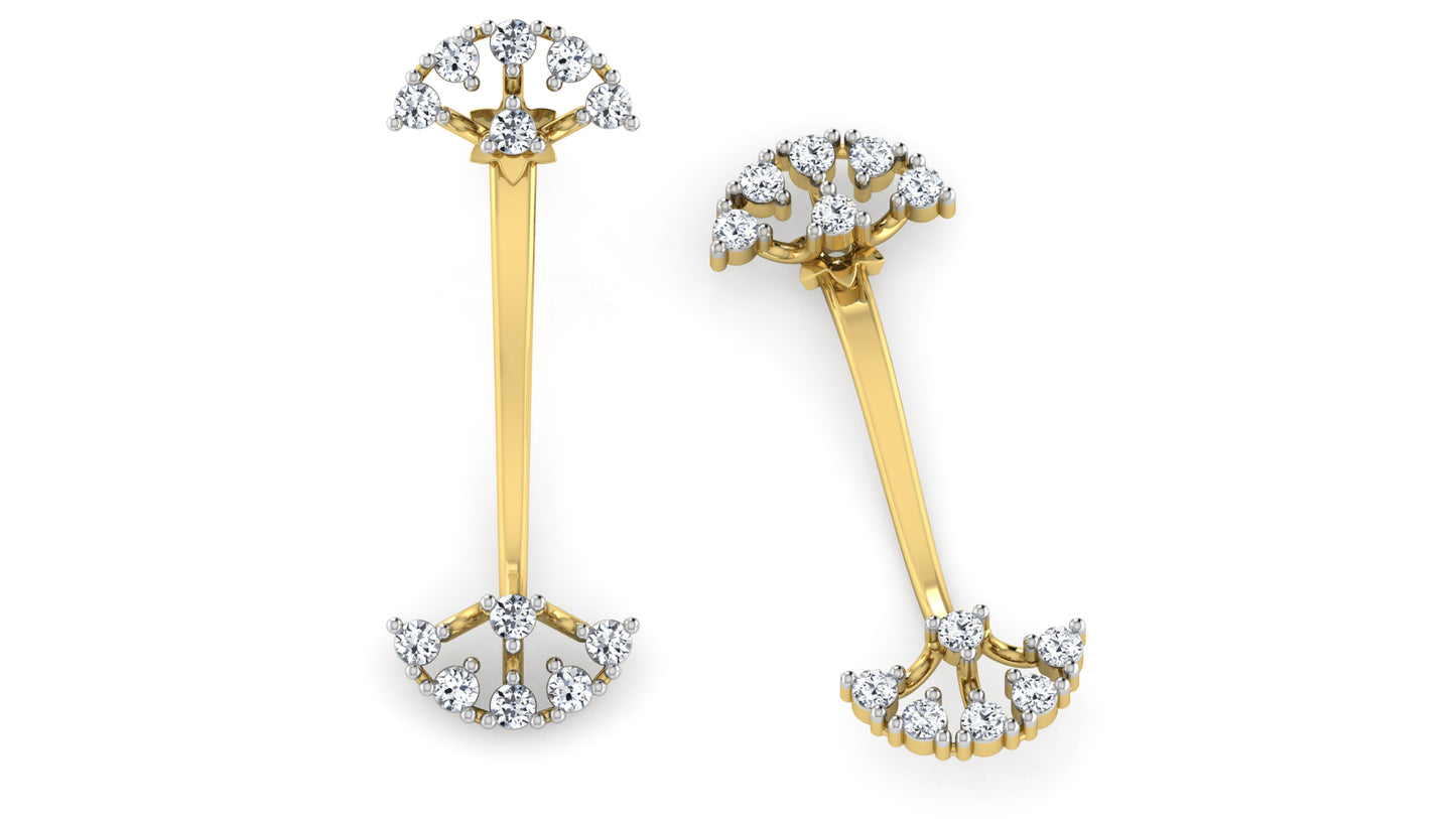 Double Crown Diamond Earrings