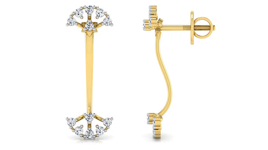 Double Crown Diamond Earrings