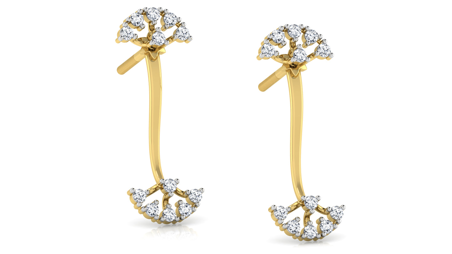 Double Crown Diamond Earrings