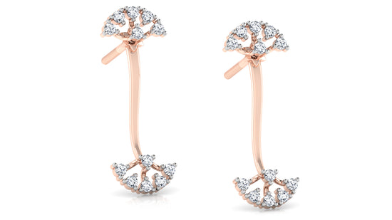 Double Crown Diamond Earrings