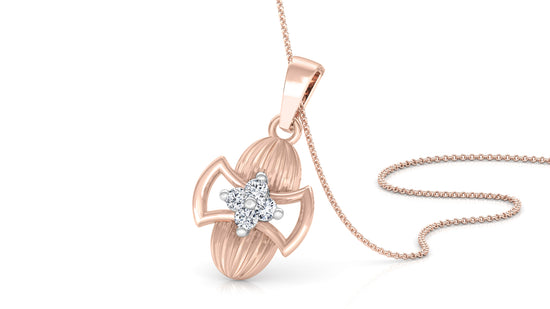 Nutty Delight Diamond Earrings And Pendant Set