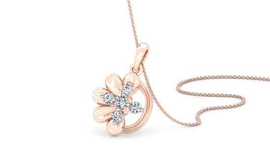 Petals Devoured Diamond Earrings And Pendant Set