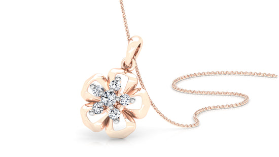 Awesome Blossom Diamond Earrings And Pendant Set