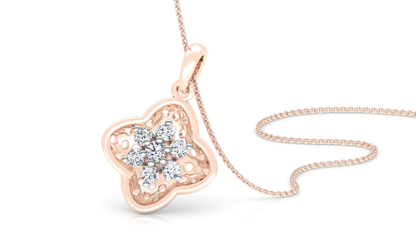 Flower Brigade Diamond Earrings And Pendant Set