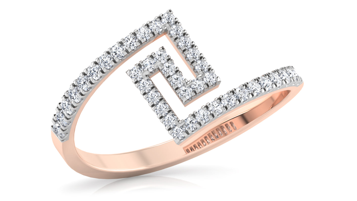 Serene Stream Diamond Ring