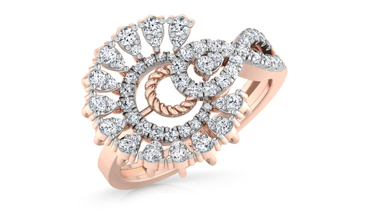 Sunflower Bloom Diamond Ring