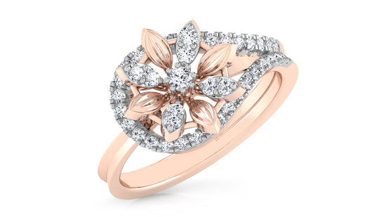 Leaflet n Florets Diamond Ring