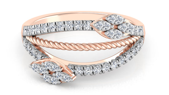 Treble Band Diamond Ring