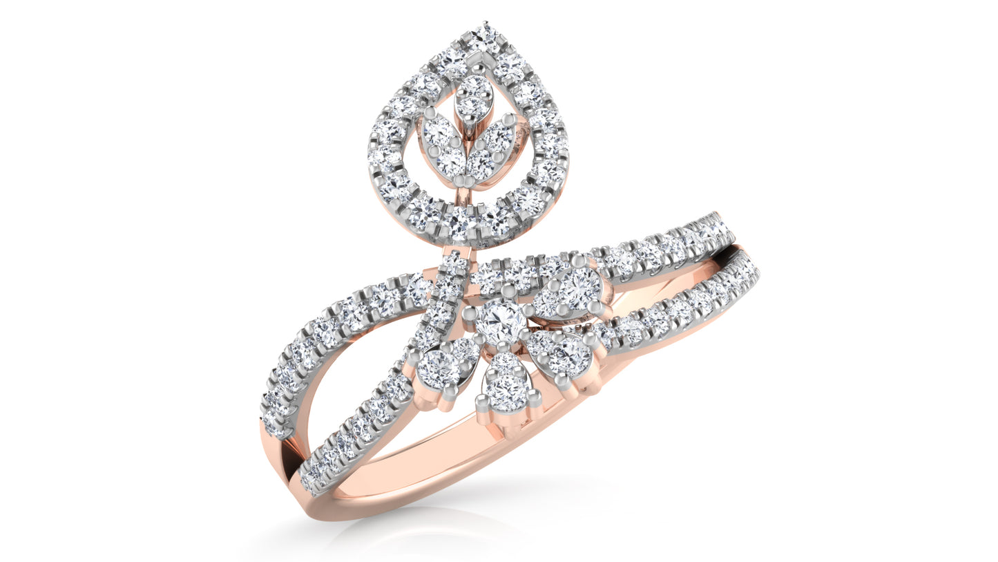 Leafy Show Diamond Ring