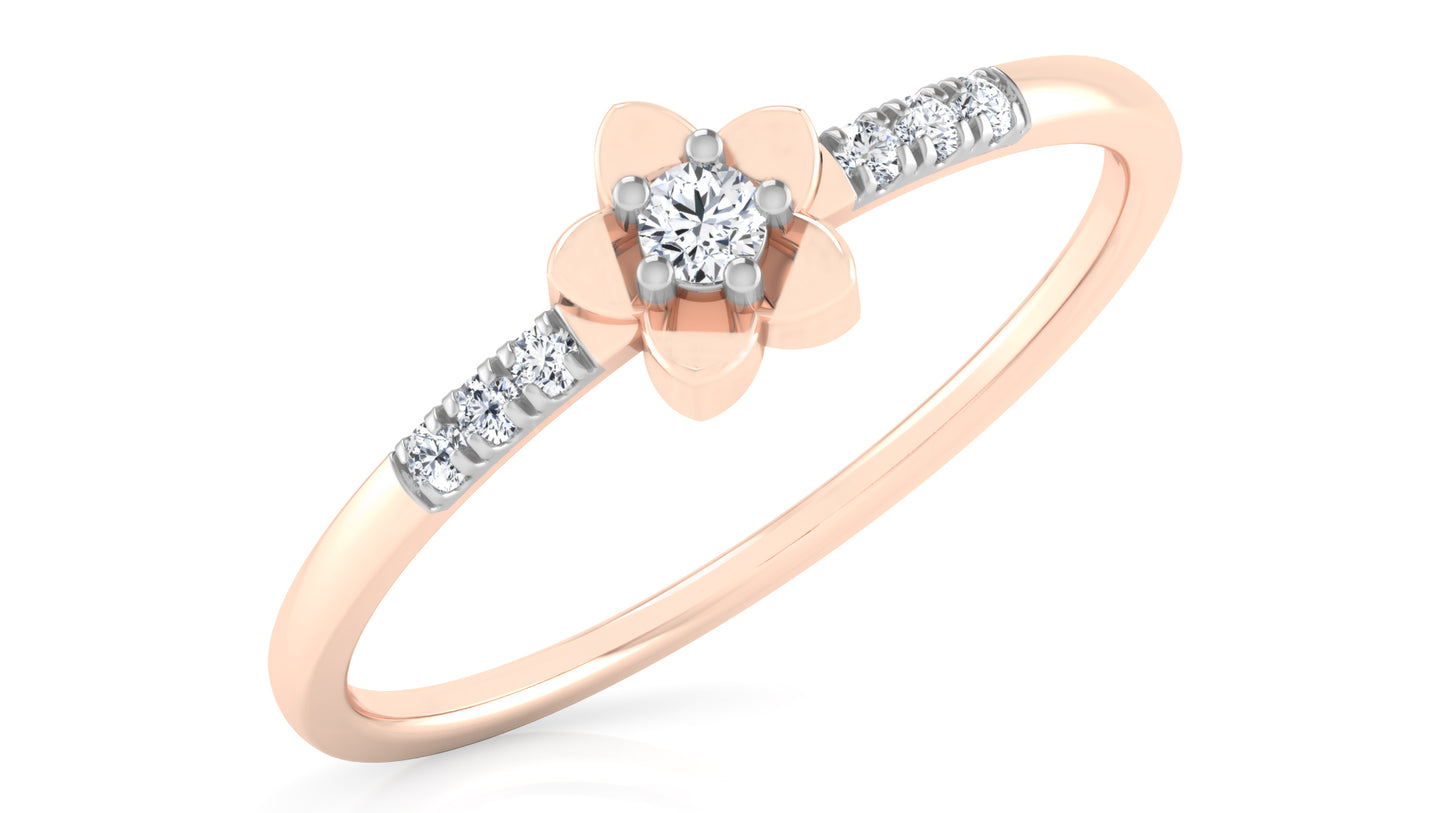 Golden Twist Diamond Ring