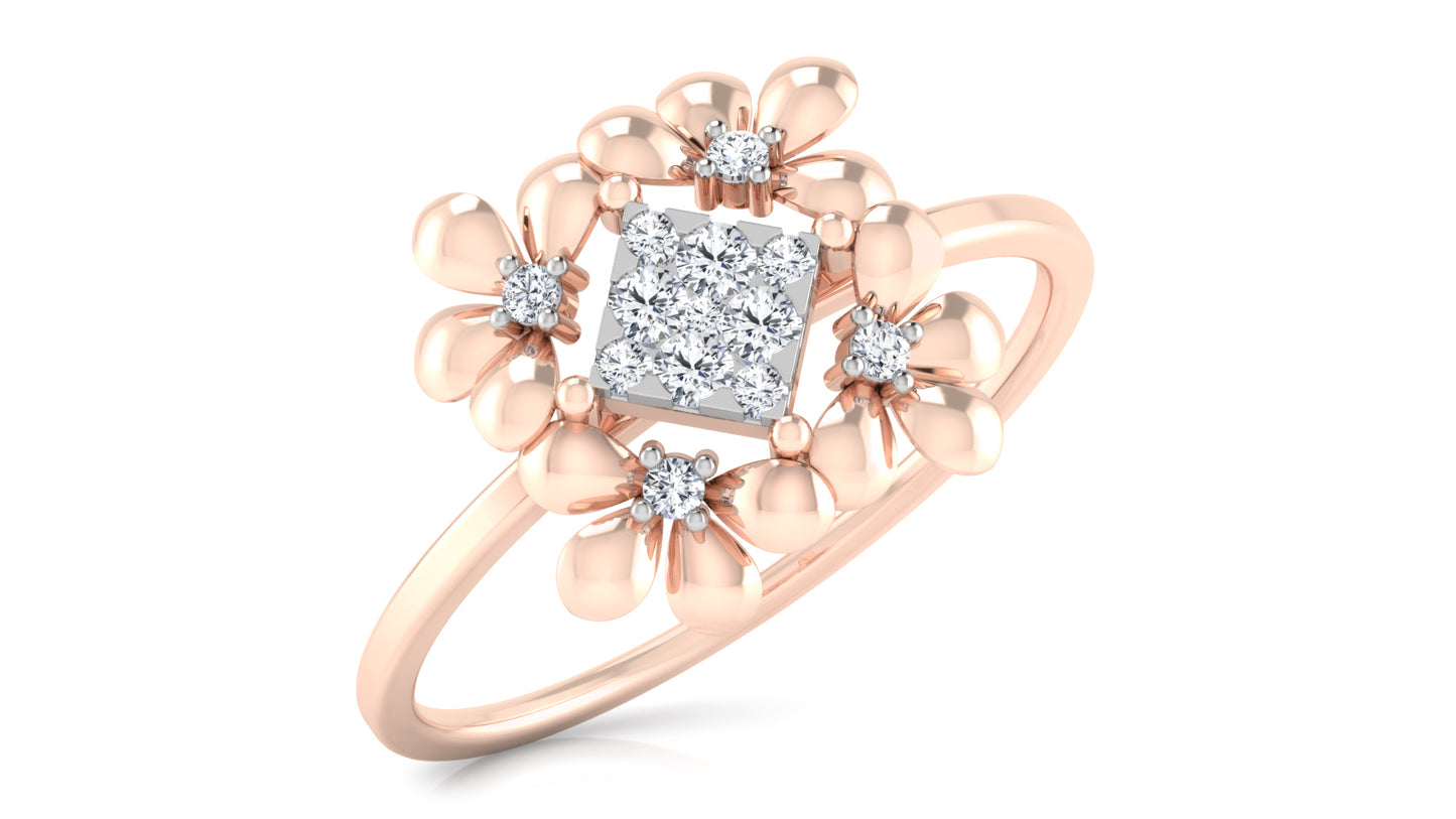 Flora Flow Diamond Ring