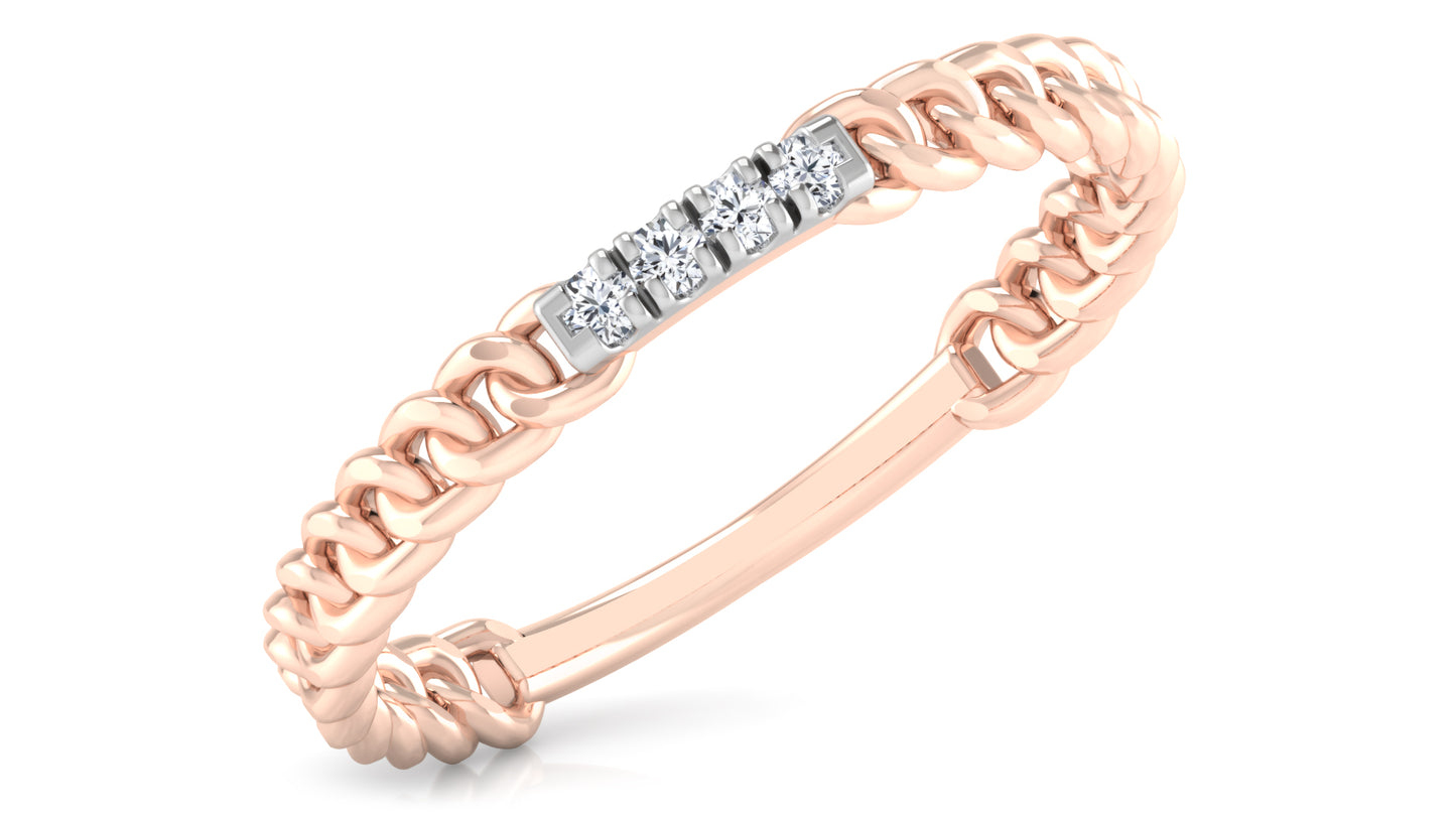 Chain Terrain Diamond Ring