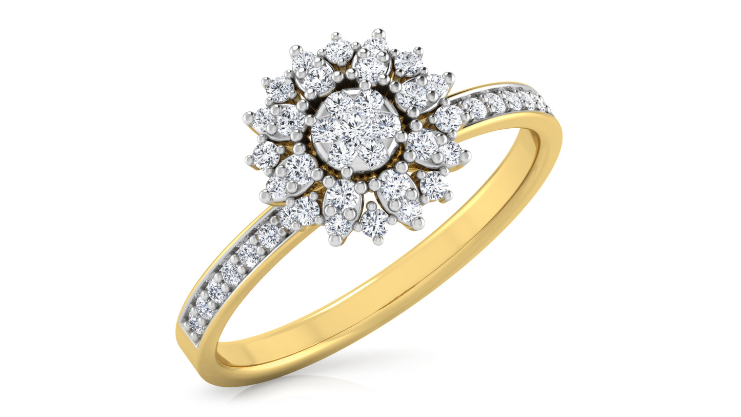 Classy Flower Diamond Ring