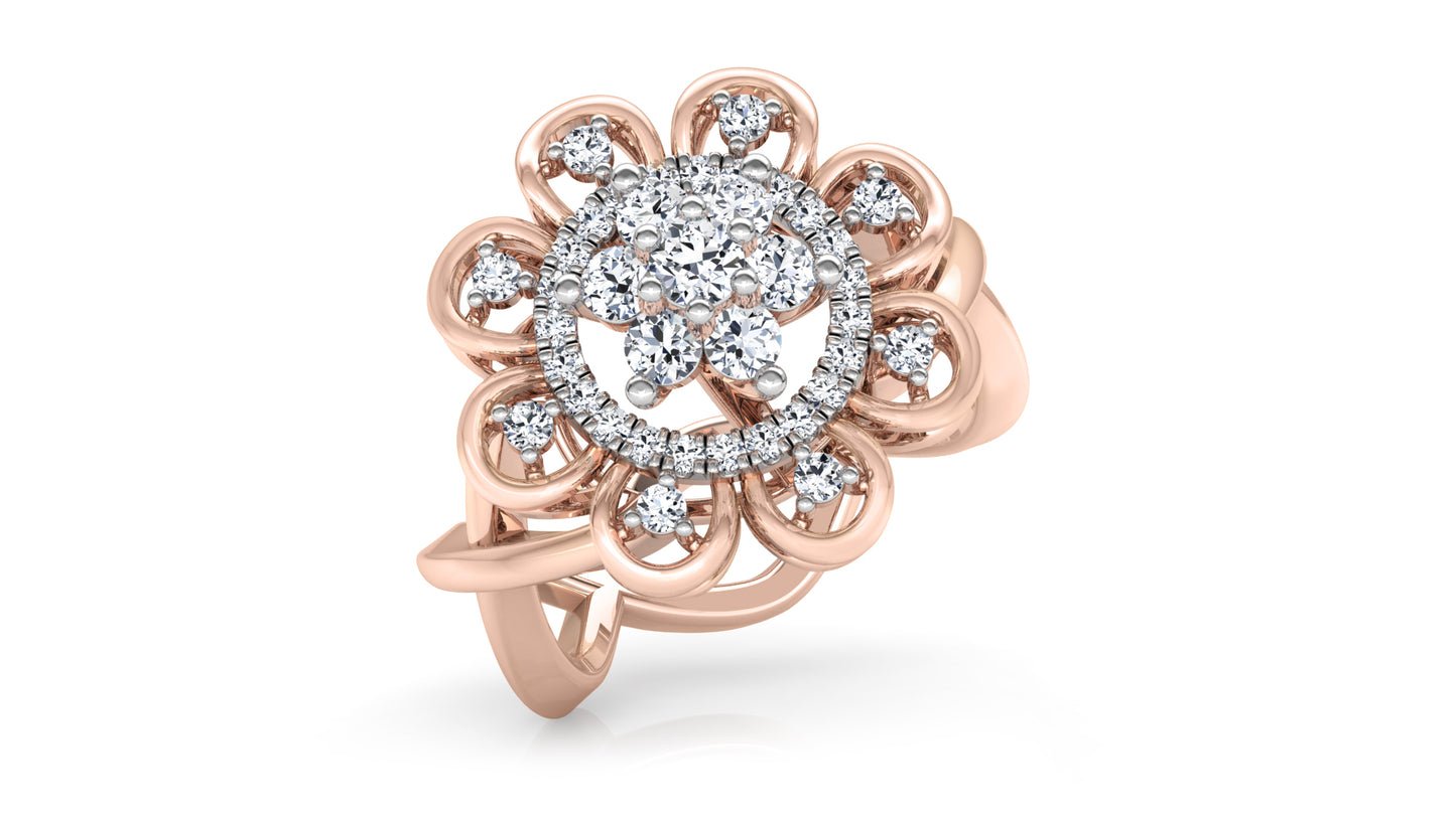 Floral Intricacy Diamond Ring