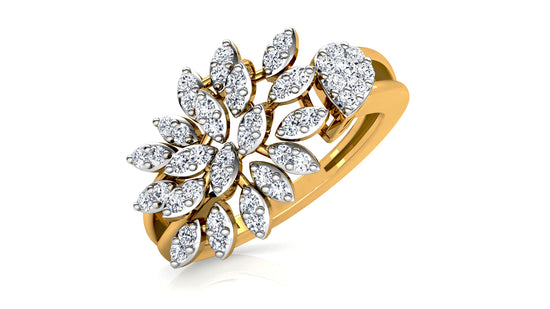 Leaf Flood Diamond Ring