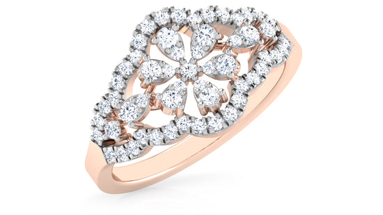 Floral Intense Diamond Ring