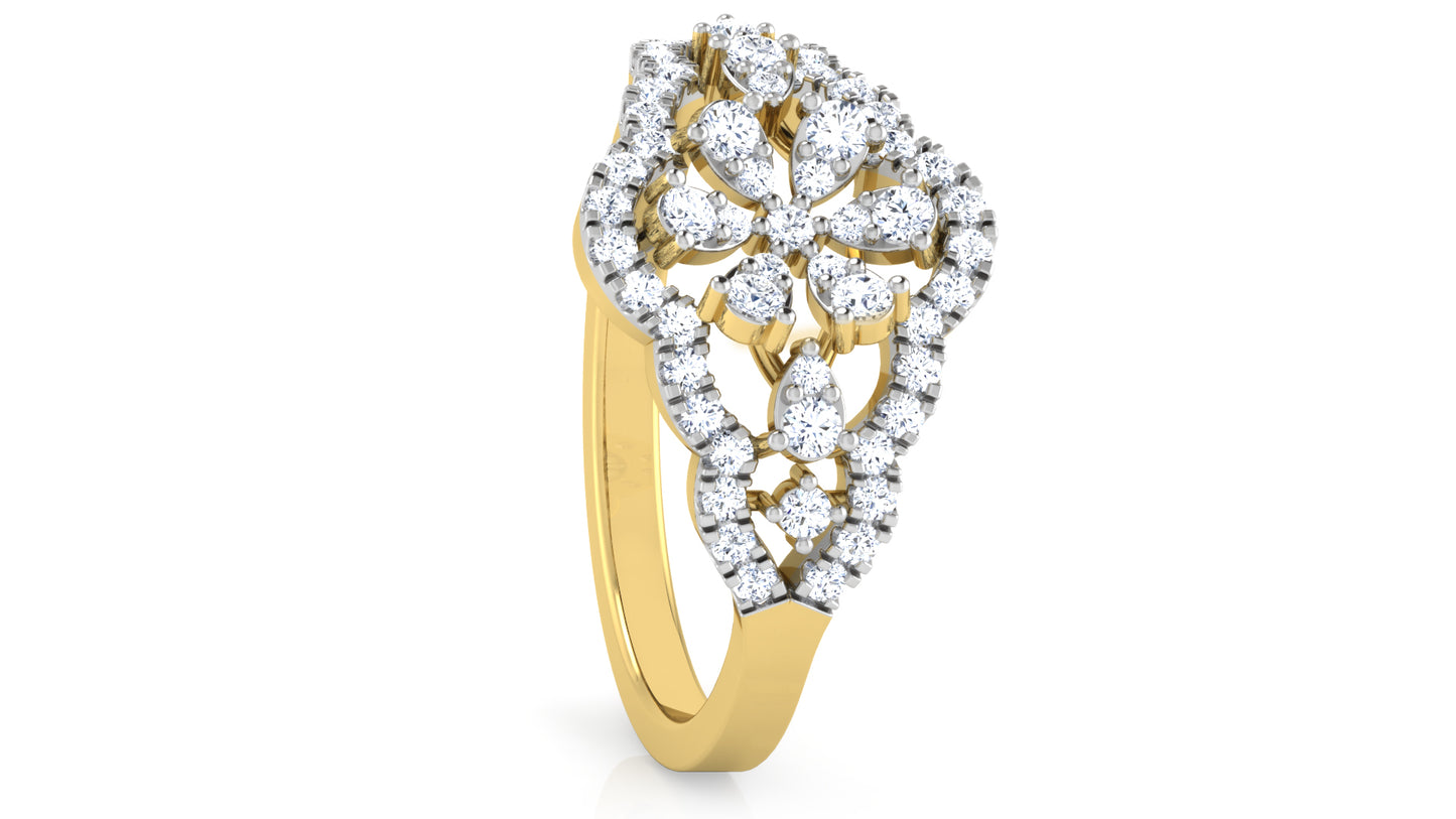 Floral Intense Diamond Ring