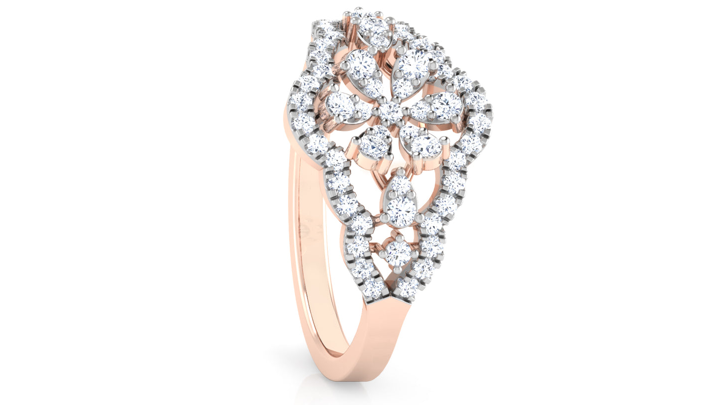 Floral Intense Diamond Ring