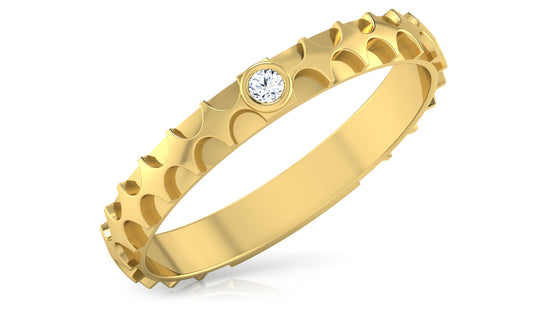 Cold Gold Diamond Ring