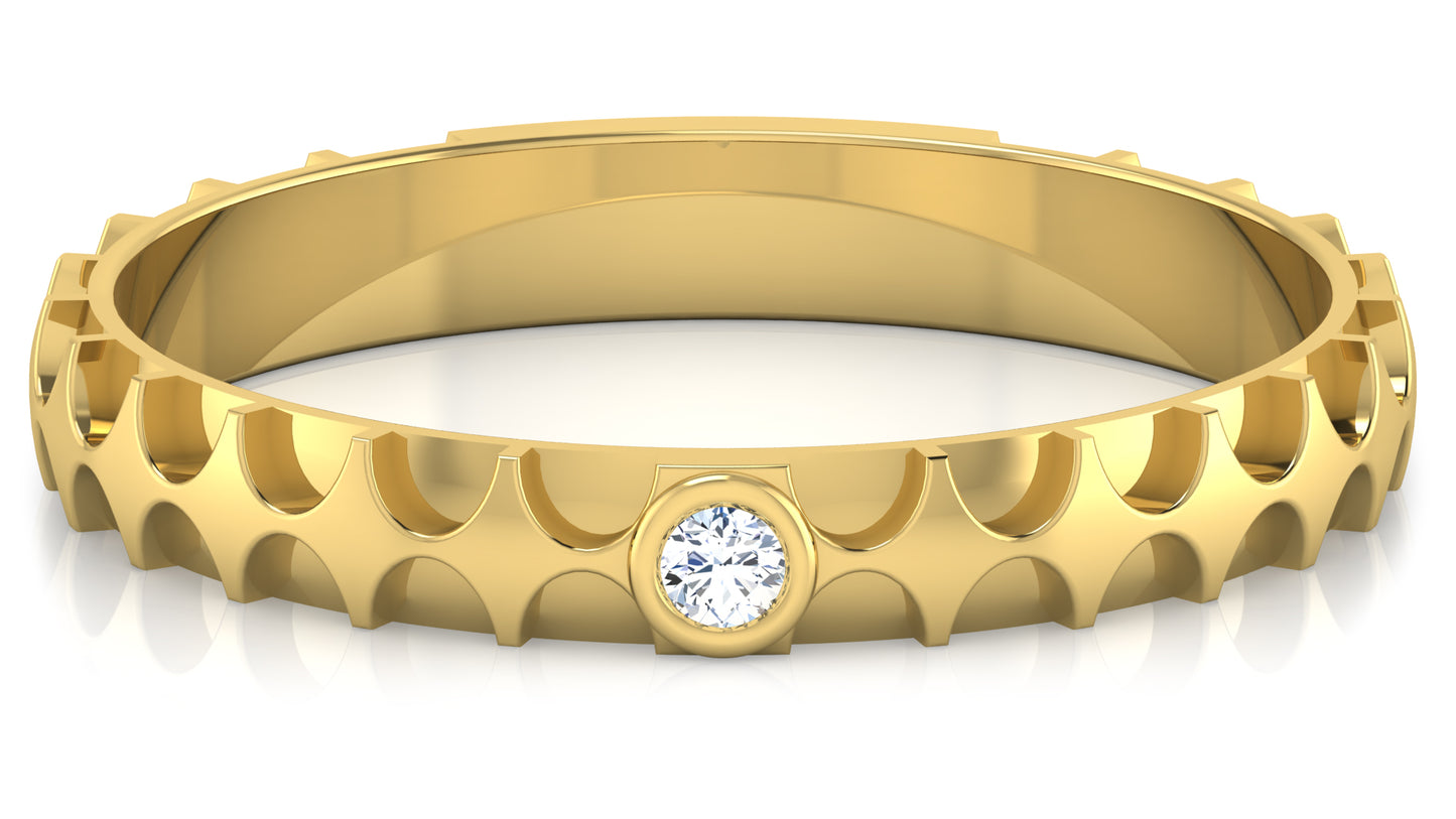 Cold Gold Diamond Ring