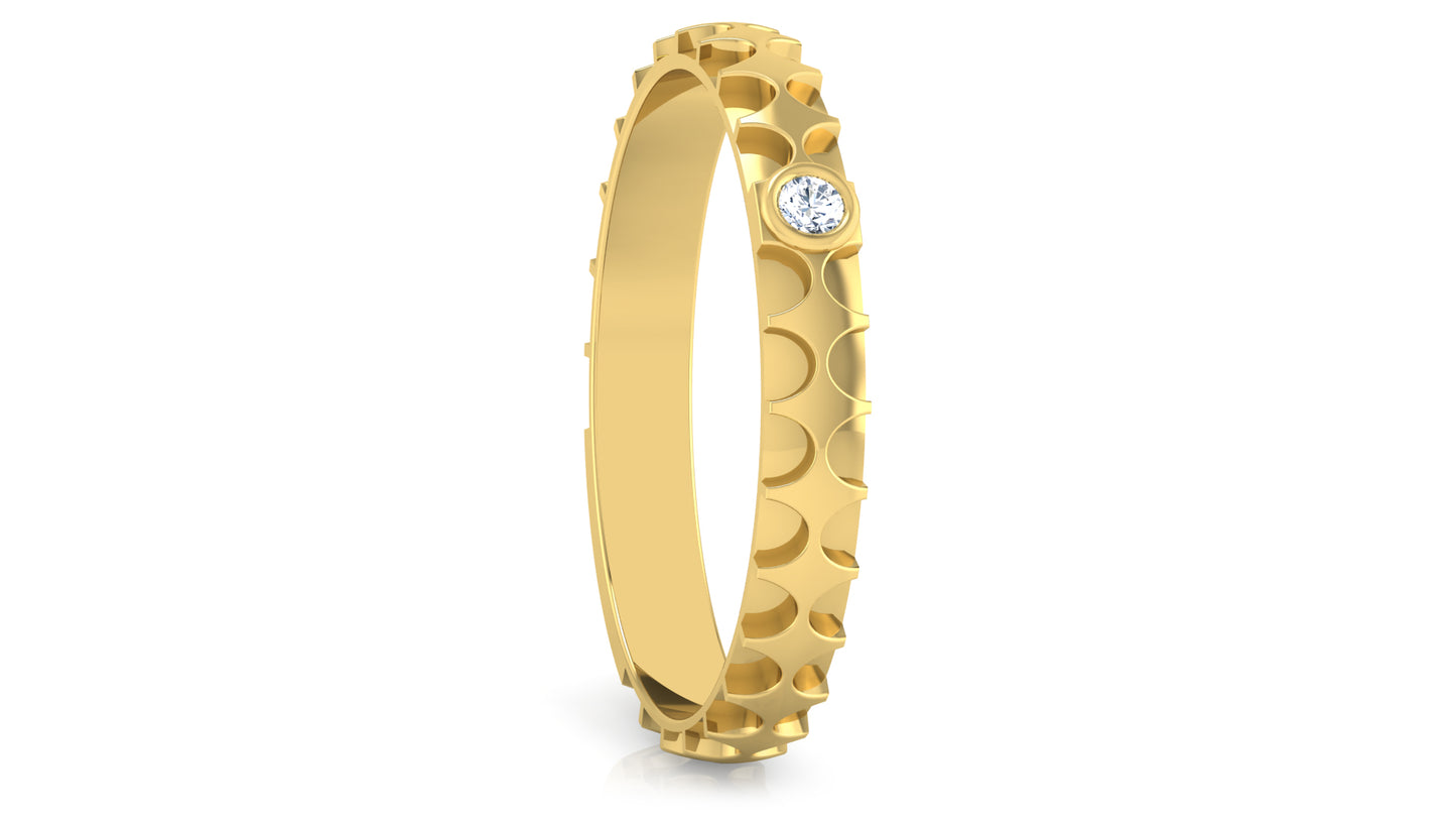 Cold Gold Diamond Ring