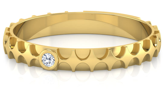 Cold Gold Diamond Ring