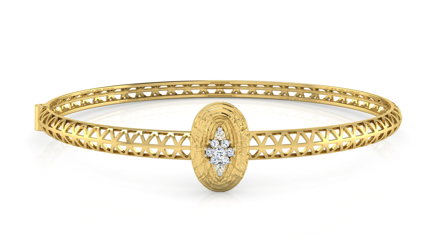 Oval Center Diamond Bracelet