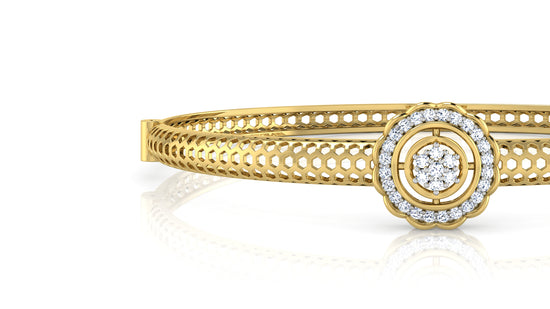 Tranquil Breeze Synthetic Diamond Gold Bracelet at Diahart.