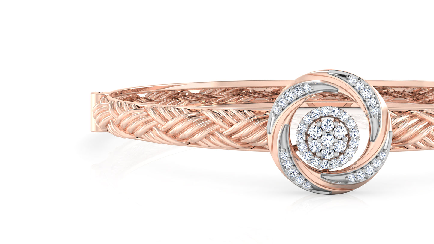 Bright Beams Artificial Diamond Rose Gold Bracelet at Diahart.