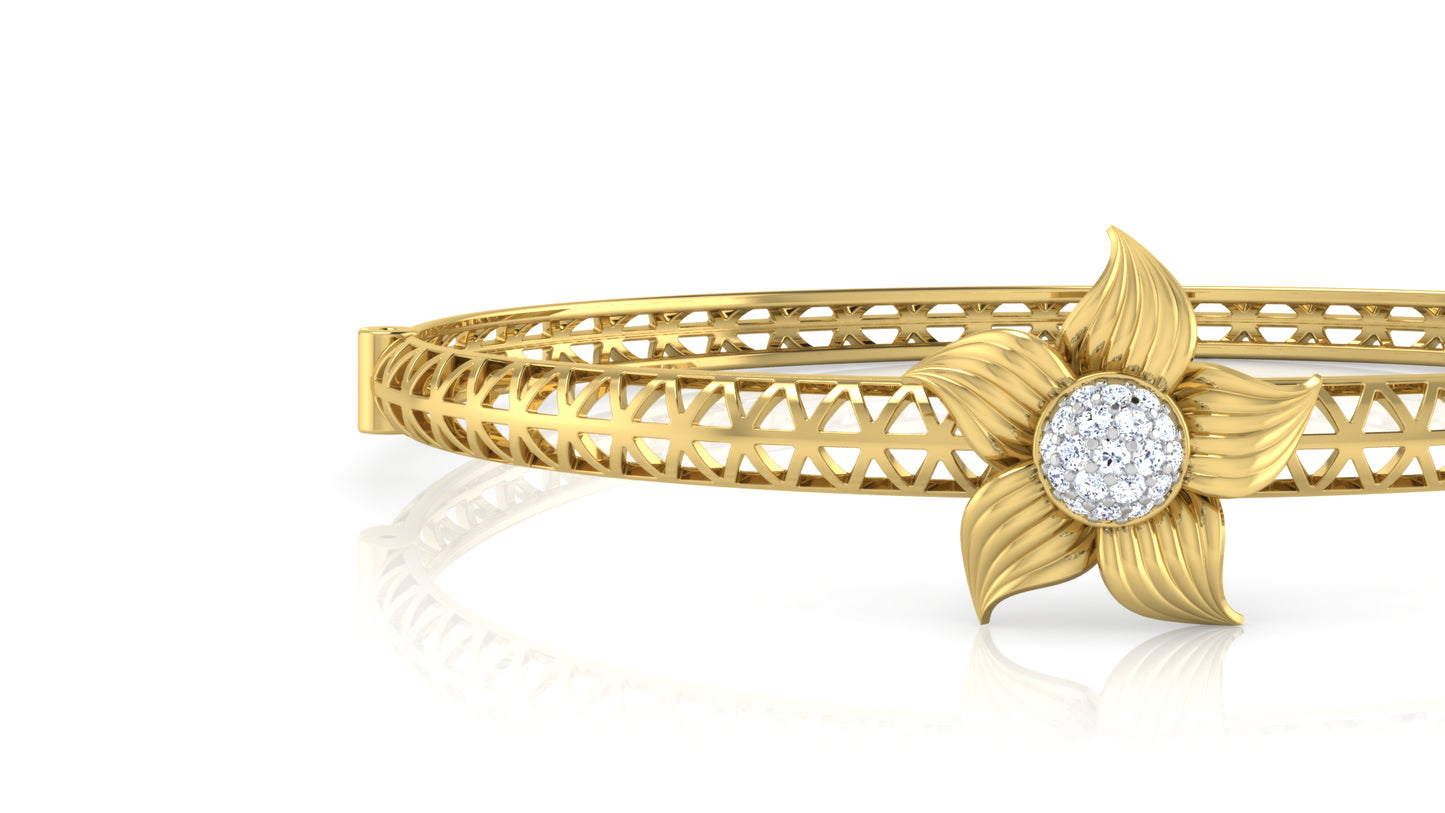 Floral Arrest Artificial Diamond Bracelet at Diahart.