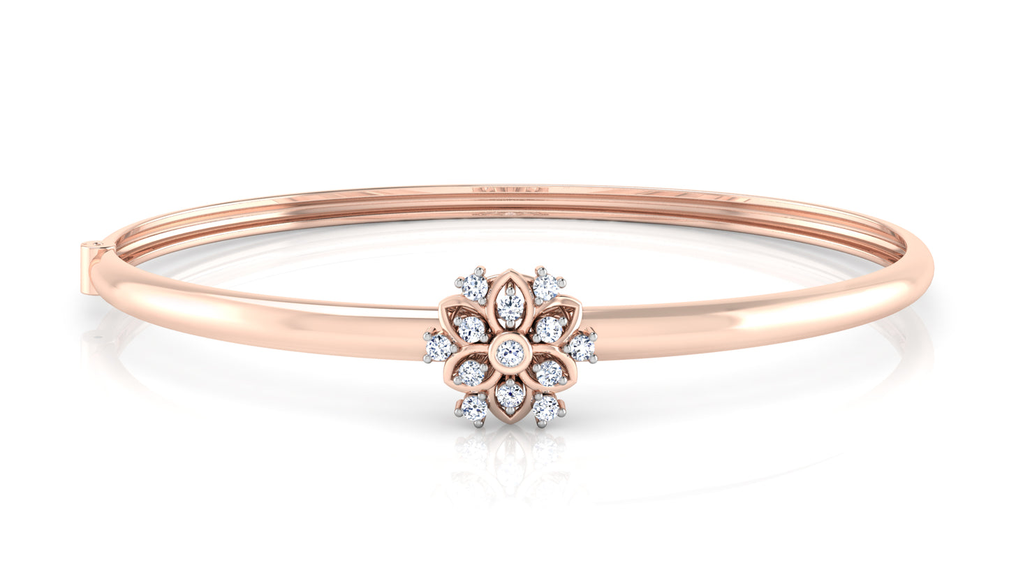 Secret Elixir Artificial Diamond Rose Gold Bracelet Top View.Best Lab Grown Diamod Jewelry