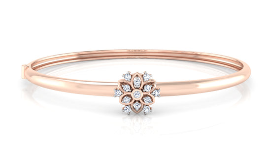 Secret Elixir Artificial Diamond Rose Gold Bracelet Top View.Best Lab Grown Diamod Jewelry